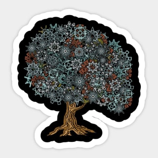 STEAMPUNK TREE whose leaves are actually gears Sticker